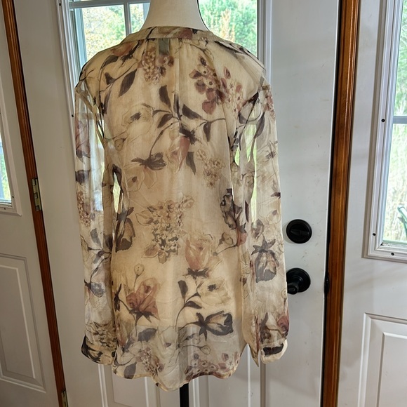 Ralph Lauren Sheer Floral Blouse - Picture 2 of 6